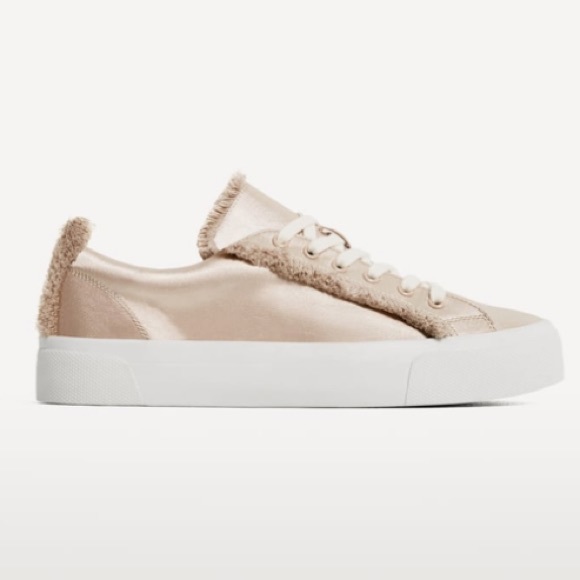 golden sneakers zara